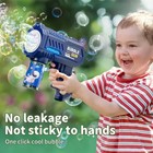 Automatic Electric Bubble Gun For Kids 10 Hole Handheld Light Bubble Machine