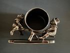 Antique Figural Napkin Ring Simpson Hall Greenaway Type Boy Girl Teeter-totter