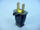 Cooper Black Straight Blade Plug W  Cord Clip 15a Non-polarized 1-15p Bulk Sa840