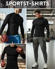 Men s Thermal Underwear T-shirt Compression Long Sleeve Gym Athletic Base Layer
