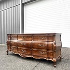 Vintage French Country Walnut Low Dresser Or Credenza By White  louis Xv 