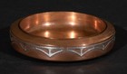Silver Crest Model B400 Ashtray With Sterling Silver Deco Decoration On Bronze