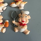Lot Of 4 Vintage Magnets  Pigs Farm Country Refrigerator Fridge Googly Eyes