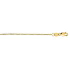14k Solid Yellow Gold Box Necklace Real Gold Chain 18 