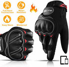 Leather Gloves Full Finger Mens Motorcycle Driving Winter Warm Touch Screen Us