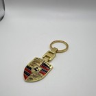 New - Custom Porsche Gold Emblem Crest Car Key Chain Key Fob Gift - Fast Ship