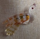 Reverse Carved Lucite Bird Brooch Vintage Figural Mid Century 3 75 