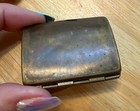 Antique Brass Pill Box Enamel Interior Pocket Case Edwardian 2  Vintage