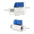2pcs 1 4inch Ball Valves Female Npt X Male Npt Thread 316 Stainless Steel Min   
