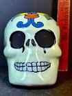 Day Of The Dead Sugar Skull Handmade Signed Mexican Clay Cactus Folk Art Pottery