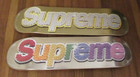 Supreme Bling Box Logo Skateboard Deck Set Of 2 Platinum Gold Lot Ss22 Brand New