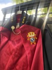 Knights Of Columbus Kofc Ceremonial Cape Black Red Lined Formal Regalia 17 5x44