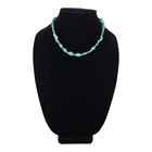 Native American Turquoise Nuggets   Silver Bead Necklace 18 