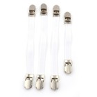 4 Metal Ironing Board Fasteners Clips - New Sealed Snug Grips For Covers Elastic