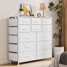 12 Drawer Dresser For Bedroom Chest Of Drawer Storage Organizer Wood Top Cabinet