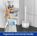 Mr siga Premium Toilet Plunger With Holder   Hygienic Auto-open Lid   White