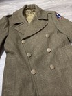 Original Wwii Us Army Winter M1938 Greatcoat Overcoat- 34r   Gloves Handkerchief