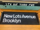 Ny Nyc Subway Roll Sign New Lots Avenue Brooklyn East New York Elevated Irt 1984
