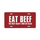 Eat Beef License Plate-decorative Car Front License Plate 12x6 Inch  4 Holes 