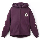 Disney Parks Purple Zip Hoodie Adult Large Walt Disney World Authentic Original