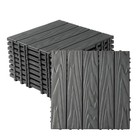 27 Pack Interlocking Deck Tiles 11 8x11 8 Faux Wood Patio Flooring Outdoor Grey