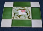 England Antique Art Nouveau Majolica 9-set Tile C1900