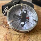Vintage Style Pocket Compass With Leather Case - Classic Navigational Tool