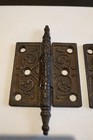 Vintage 3 Inch Steeple Top Victorian Cast Iron Door Hinges From The Late 1800 s