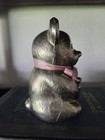 Vintage Leonard Silver Plated Teddy Bear Coin Bank Nursery Decor 5  Baby Gift