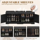 2-tier Storage Bench 47 36 Seat Cushion 4 Barn Doors Adjustable Shelves Black