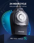 Mechanical Timer Switch For Outdoor Lights  Plug In  15a Heavy Duty  2 Outlets