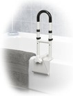 Adjustable Bathtub Safety Grab Bar  Fits Most Tubs  White  Tool-free Install