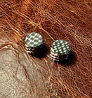 Van Dyke-harms Ultra-grip Stainless Steel Guitar Knobs  Engine Turned  Set Of 2