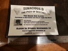 Tenacious D The Pick Of Destiny Album Cd Release Promo Sticker