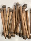 Wood Bobbins Spools Industrial  8  With Staples And 8 75  Wooden Quills Lot-30