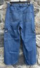 Vervet Baggy Cargo Jeans Size 29 High Rise Wide Leg Pockets Cropped Trendy Denim