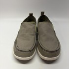 Crocs Men s Walu Canvas Loafers Grey  Khaki  Lime Sz 10