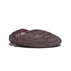 Yixing Purple Clay Handcarved Cicada Statue Tea Pet Auspicious Ornament Playing