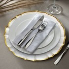 Ice Queen 13  Gold Glass Charger Plate Decorative Service Plate For Events