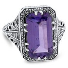 Antique Style 8 Ct Color Change Sim Alexandrite Sterling Silver Ring Sz 10   071