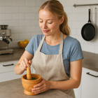 Woodgrain Mortar And Pestle Set     Herb   Spice Grinder Bowl For Kitchen   Bar