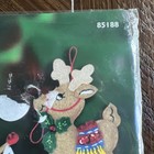 Christmas Bucilla Felt Applique Holiday Tree Ornament Kit north Pole santa 85188