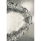 Arthur Court Vtg Heavy Aluminum Grape Leaf Oval Tray 13  Serving Platter 1990