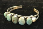 Navajo Handmade Sterling   Royston Turquoise Cuff By Artist Antionette Martinez