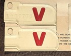 1943 California V For Victory License Plate Tabs