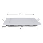 2 Pieces 12w Led Recessed Ceiling Panel Down Light Cool White Bulb Lamp Fixture