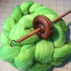  top  Whorl Drop Spindle Spinning Roving Yarn Sca 12 x 2  Walnut Finish  