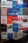 Lot Of 50   lowes   Ebay   Dunkin fanatiks   More Gift Cards   No Value  all New