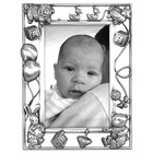 Malden Nursery Parade Picture Frame  4x6 Inch Pewter Baby Photo Frame