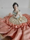 Vintage Porcelain Half Doll Sewing Pin Cushion 